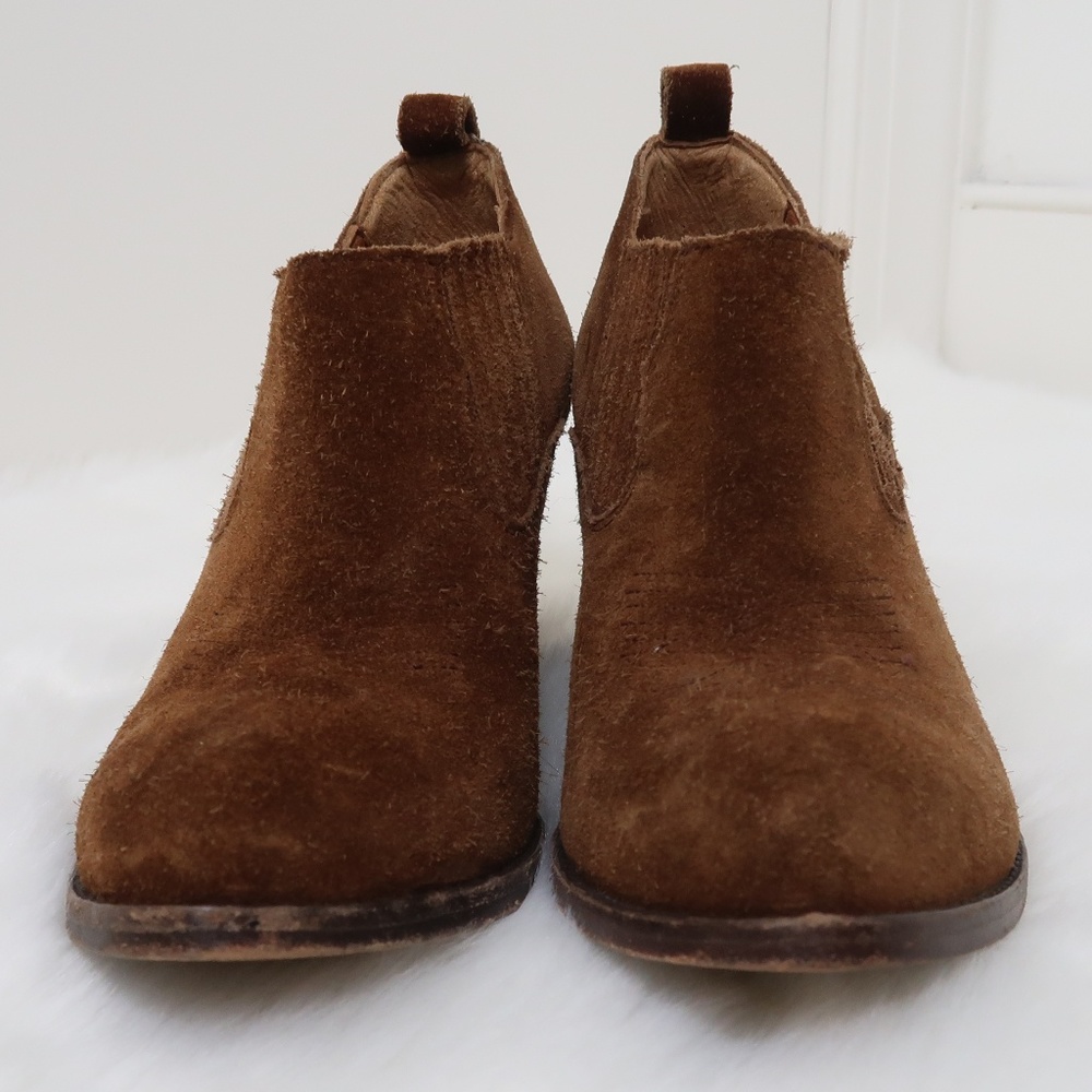 Frye Frye Iliana Suede Distressed Shootie Bootie 8 - Picture 4 of 8